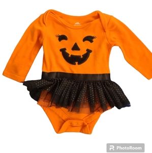 Celebrate Halloween Jack o‎ lantern Bodysuit with Tutu Size 6 - 9 Months